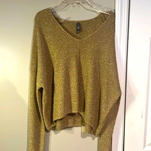 Metallic gold sweater